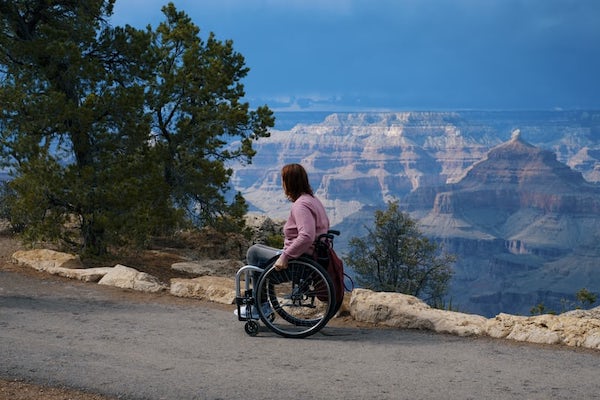 Woman in a wheelchair at the Grand Canyon